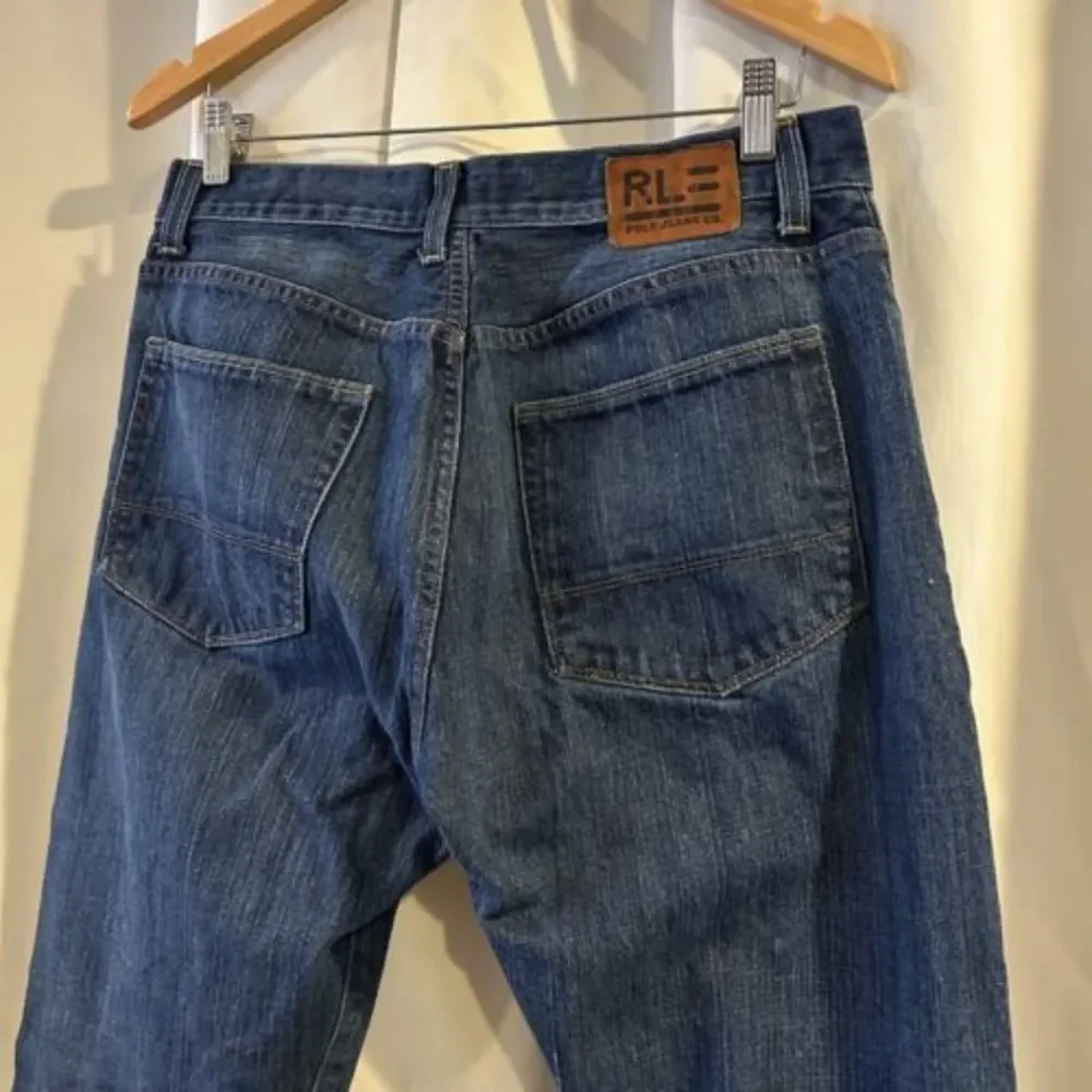 Ralph Lauren Polo Jeans‎ Men Sz 34 Townshend G.I.V.E. Blue Button Fly Boot Cut